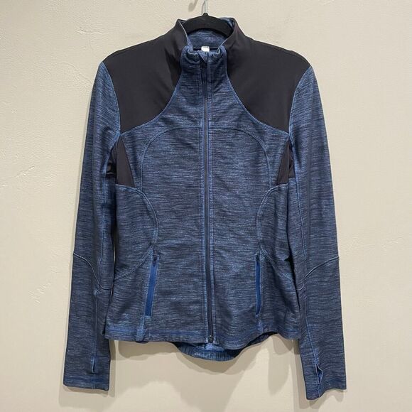 Lululemon Forme Jacket Reversible Slub Denim Limitless Blue / Black - Size: 10 - Picture 2 of 12